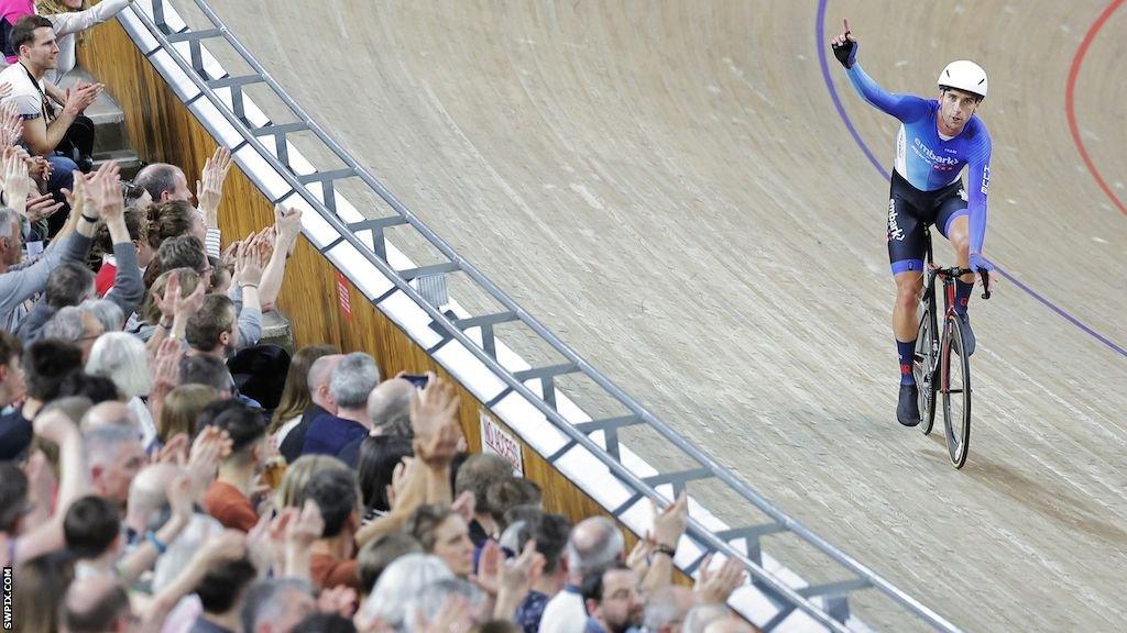 Will Perrett celebrates his win
