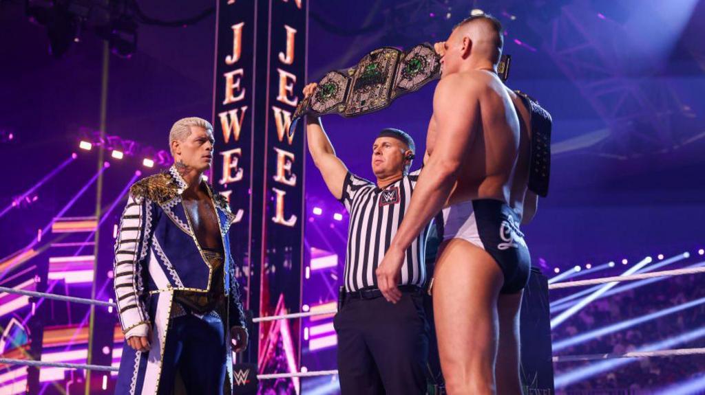 Cody Rhodes and Gunther in wrestling ring