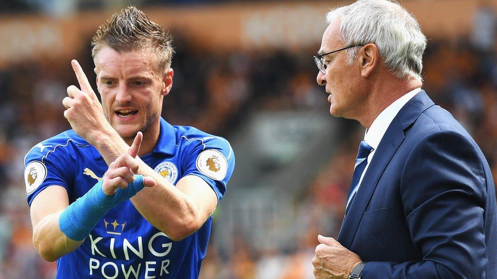 Jamie Vardy and Claudio Ranieri