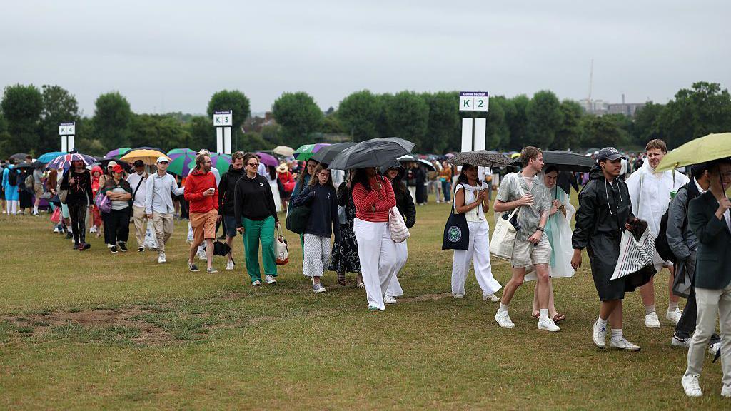 The queue for day tickets at Wimbledon