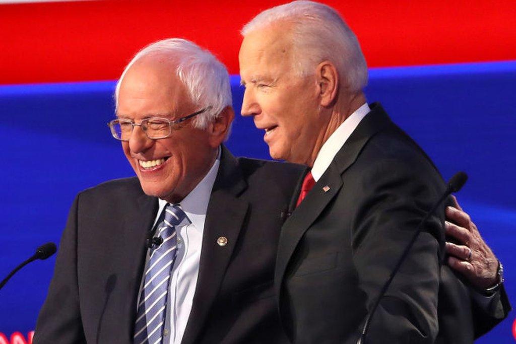 Bernie Sanders and Joe Biden