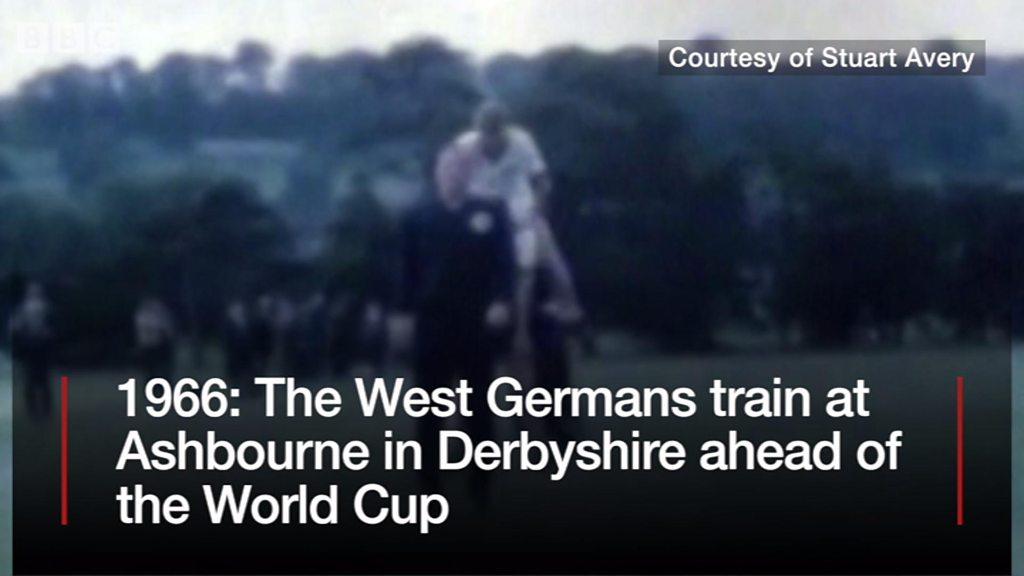 Cine film of West German team training