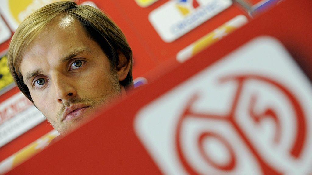 Thomas Tuchel during a Mainz news conference in 2009