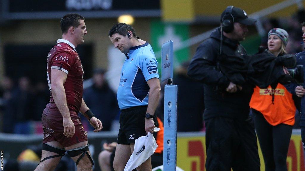 Tom Curry (right) was forced off early on in Sale's 24-16 Premiership win at Harlequins on Sunday