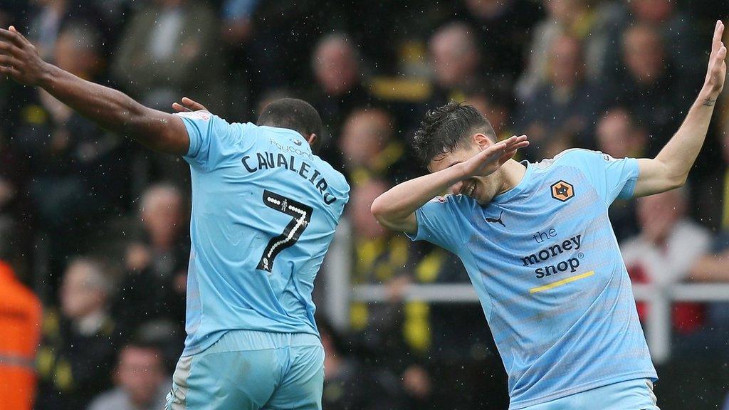 Wolves players celebrate