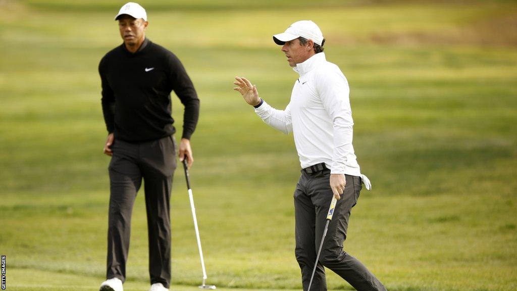 Tiger Woods and Rory McIlroy