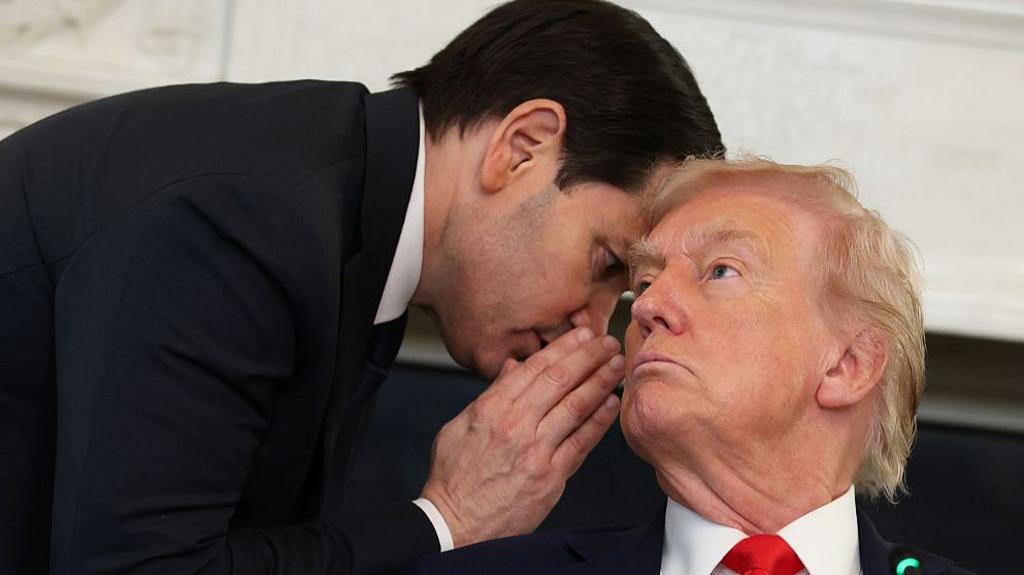 Rubio and Trump speaking