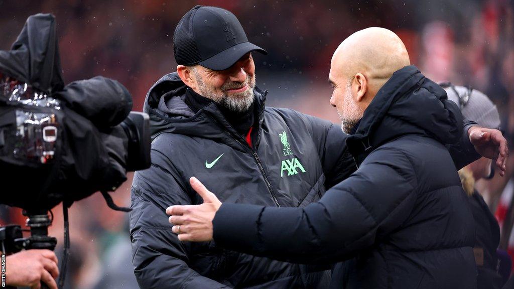 Jurgen Klopp and Pep Guardiola