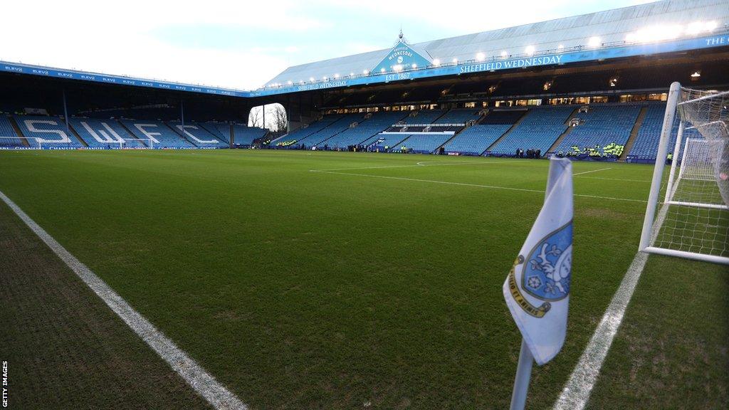 A general view of Sheffield Wednesday's Hillsborough stadium from one corner of the pitch