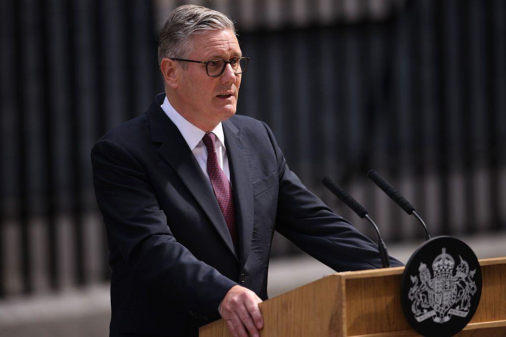 Keir Starmer giving his resignation speech