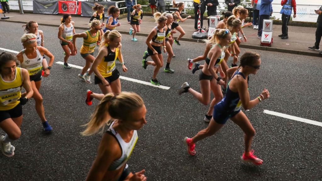 Action from the 2020 Antrim Coast Half Marathon