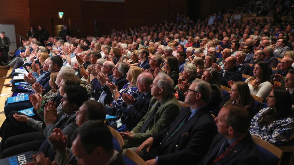 Tory party members at the hustings