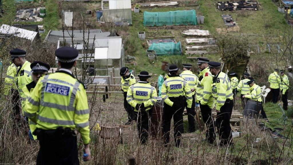 Police carrying out a search in Brighton