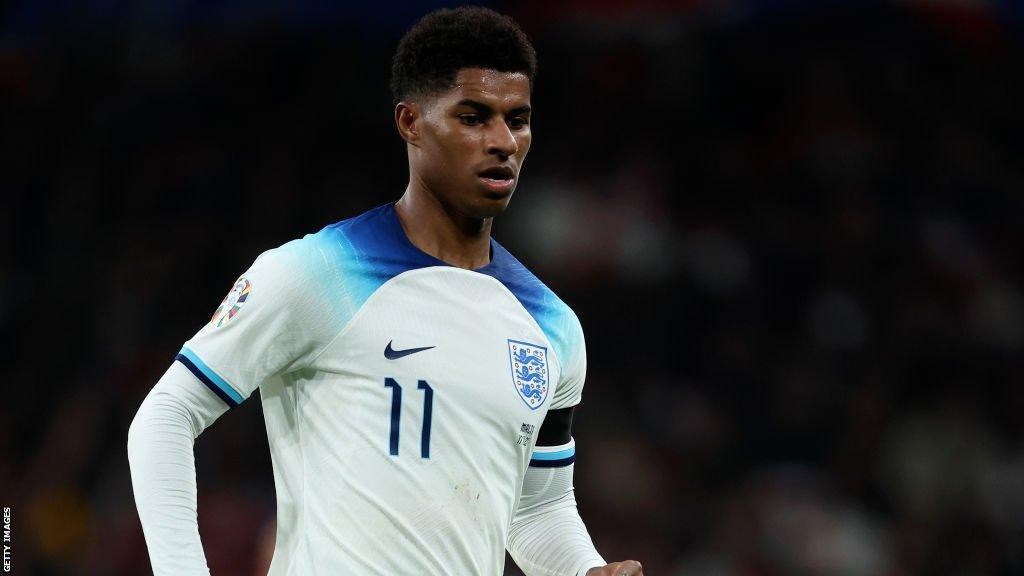 England striker Marcus Rashford