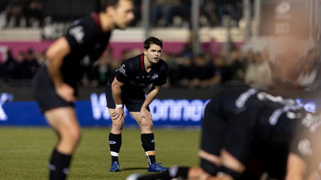 Tim Swiel awaits the ball from the scrum