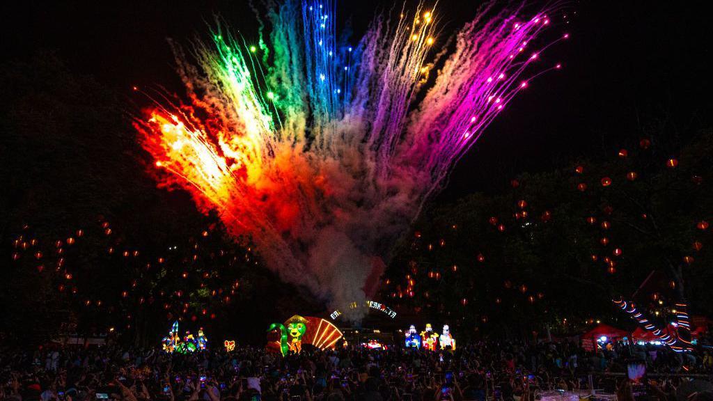 colourful fireworks