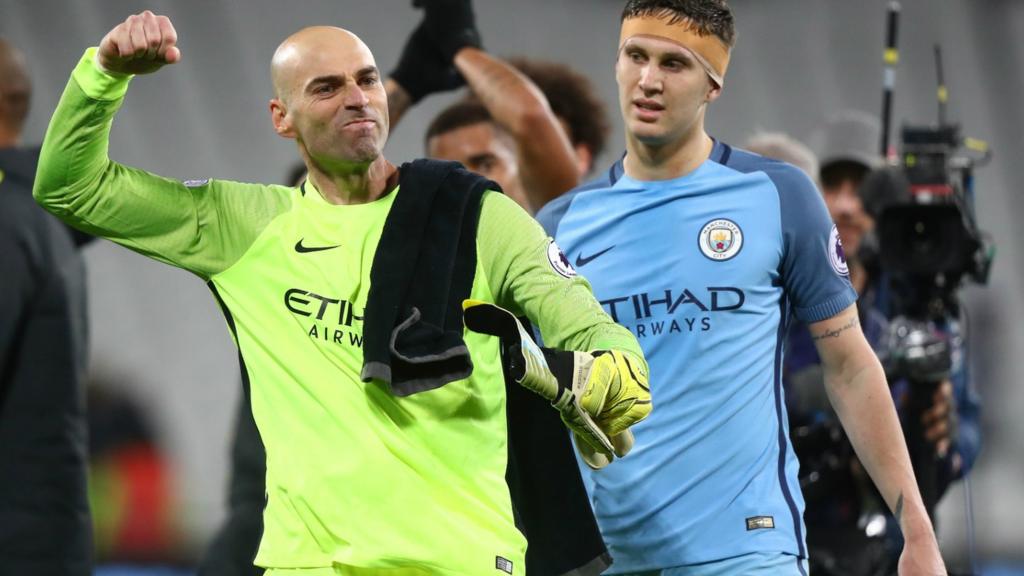 Willy Caballero reacts at full-time