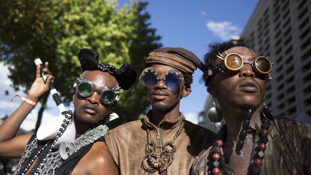 AfroPunk festival goers in South Africa - 31 December 2017