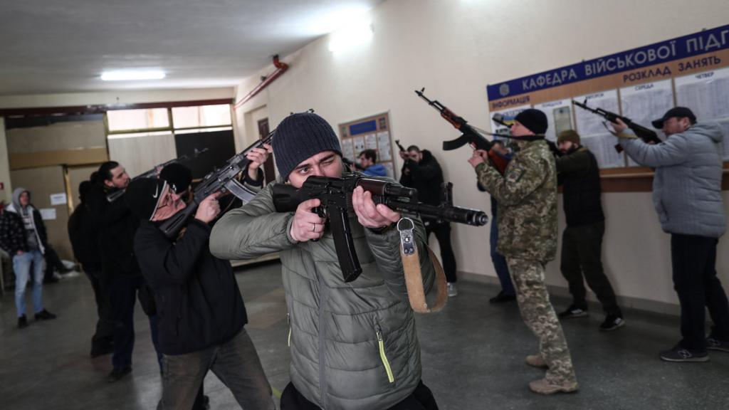 Volunteer fighters in Odesa learn war tactics and how to use weapons