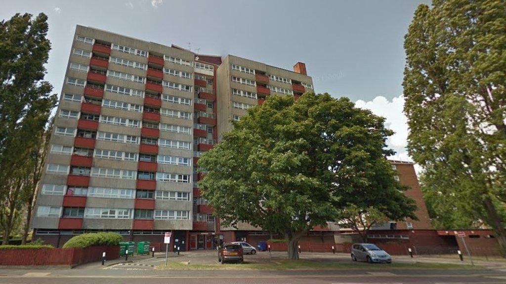Pickwick House tower block in Portsmouth