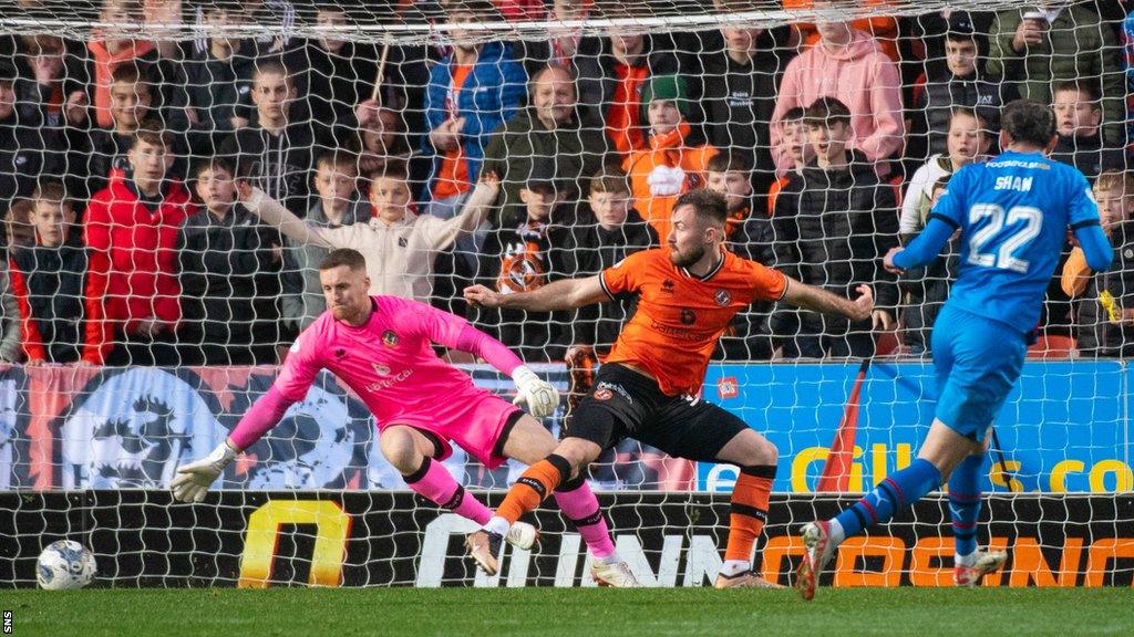 Nathan Shaw's goal gave Inverness Caledonian Thistle the lead against the run of play