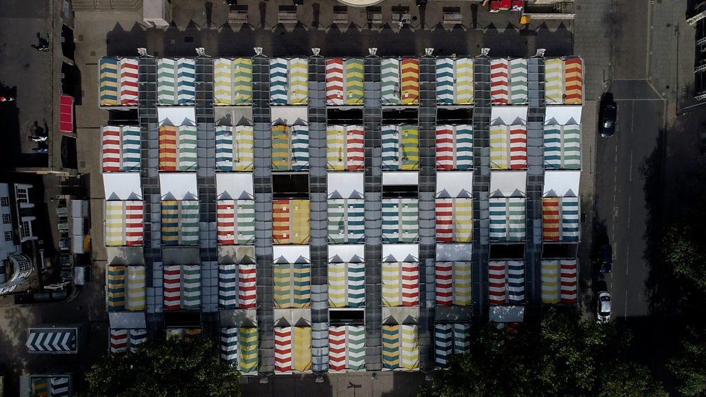 Aerial view of Norwich market