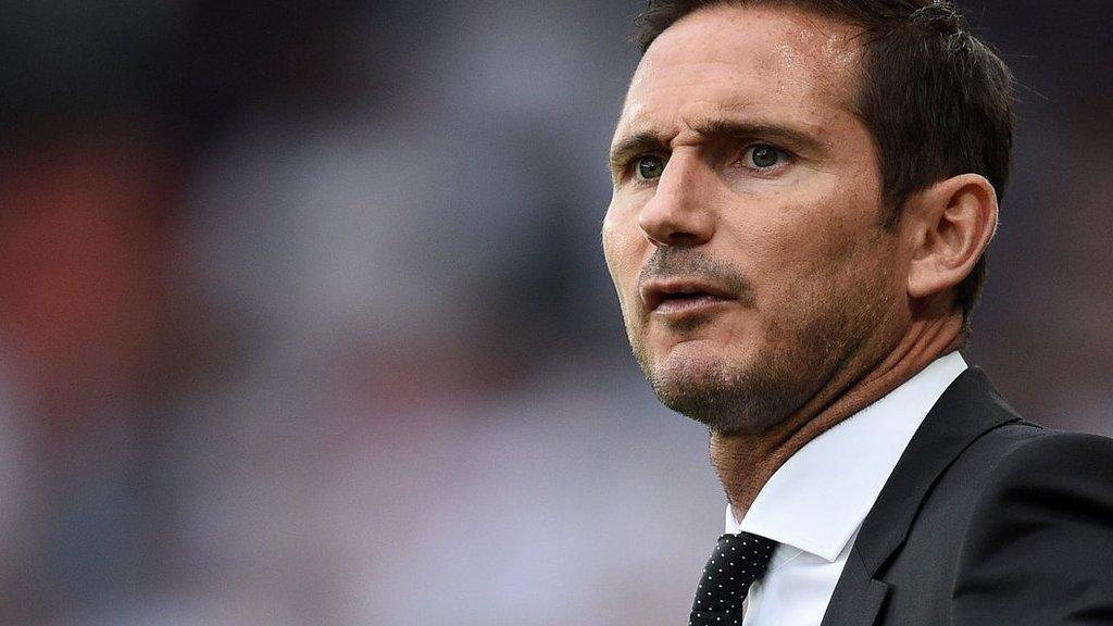 Derby County manager Frank Lampard