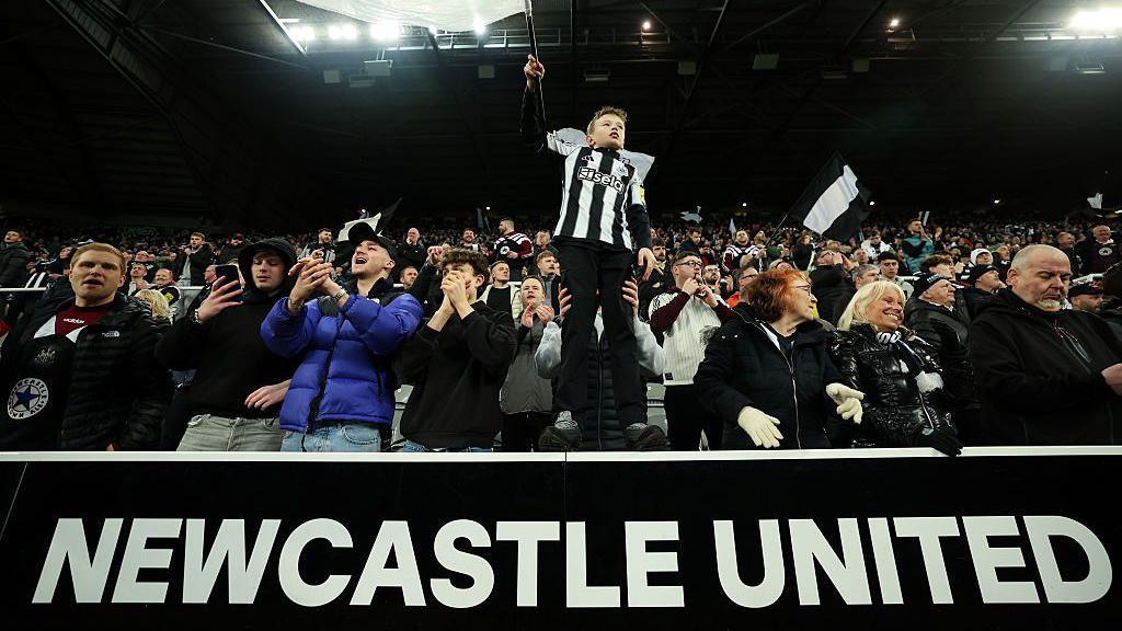 Newcastle United supporters during the game against Manchester United on 4 March, 2026
