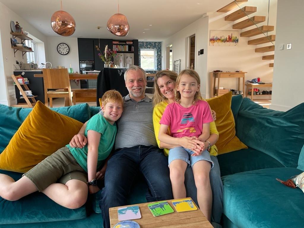 The Faraday family in their self-build at Graven Hill