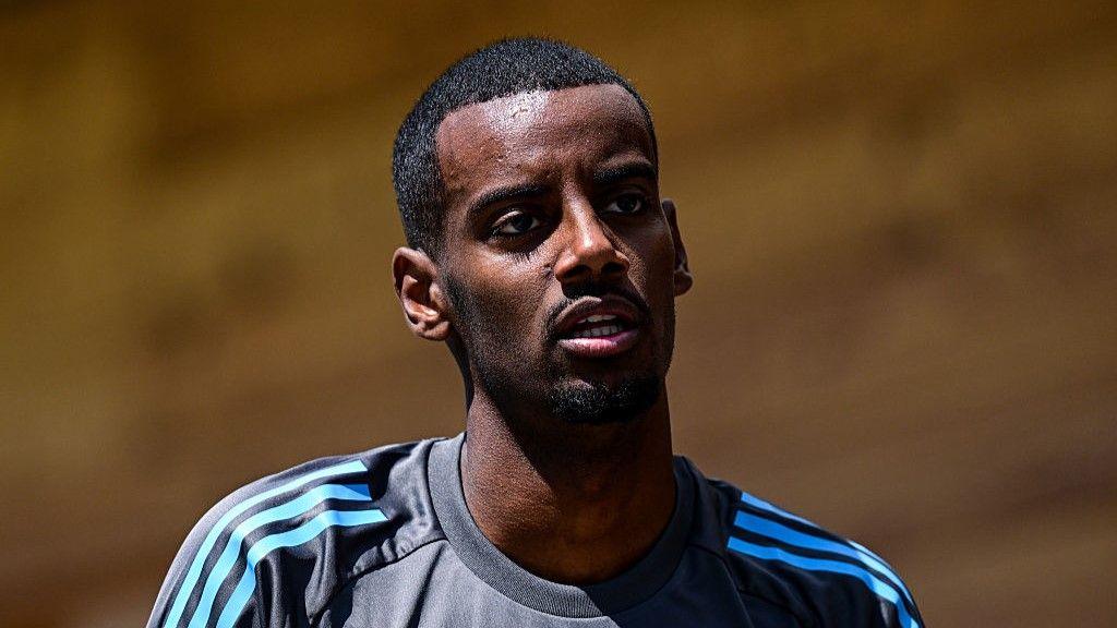 Alexander Isak during a Newcastle United pre-season training session