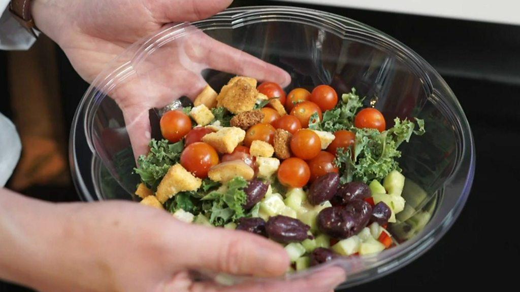 Salad made by Sally the salad-making robot