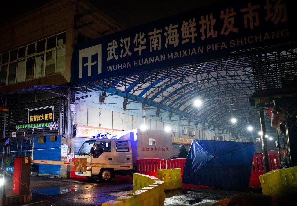 Picture showing the closed and empty Huanan Seafood Wholesale Market in Wuhan, China.