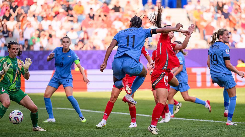 Wales and Netherlands in action.