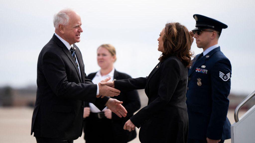 Tim Walz and Kamala Harris