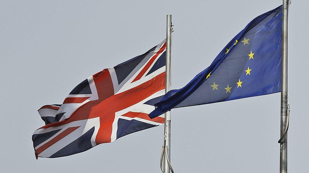 Union Jack and EU flag