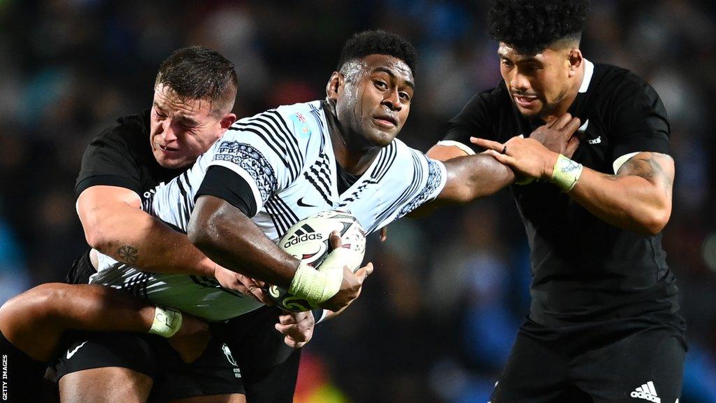 Temo Mayanavanua in action for Fiji