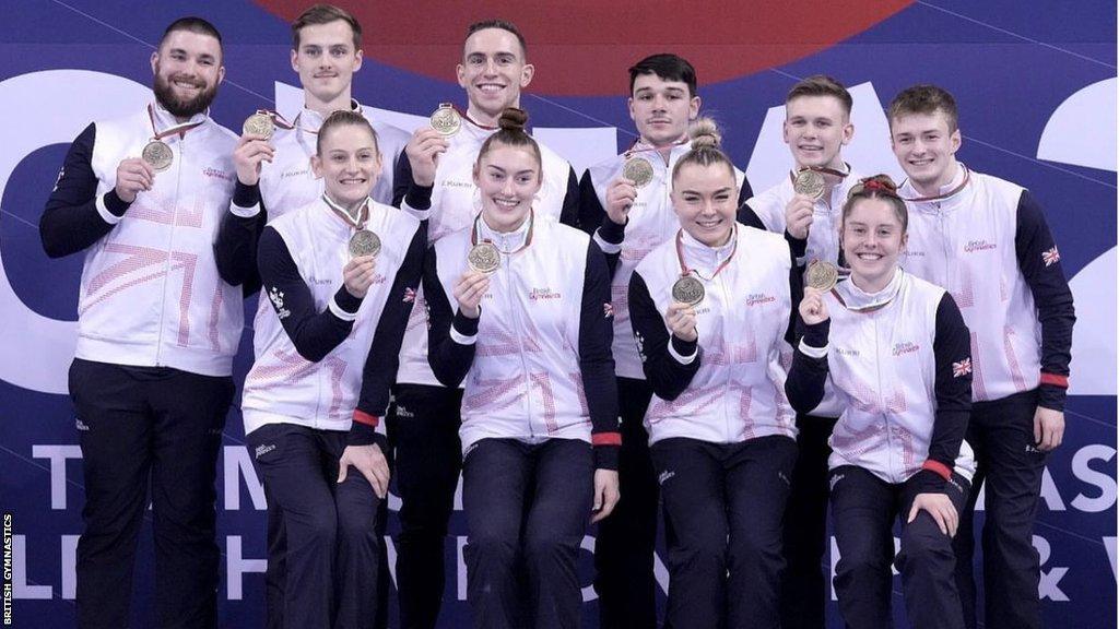 Great Britain gymnast Kirsty Way and her teammates claimed a gold and bronze at the Trampoline World Championships.