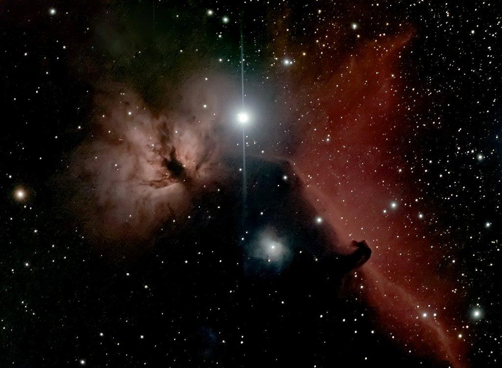 Barnard 33 and NCG 2024 Flame Nebula