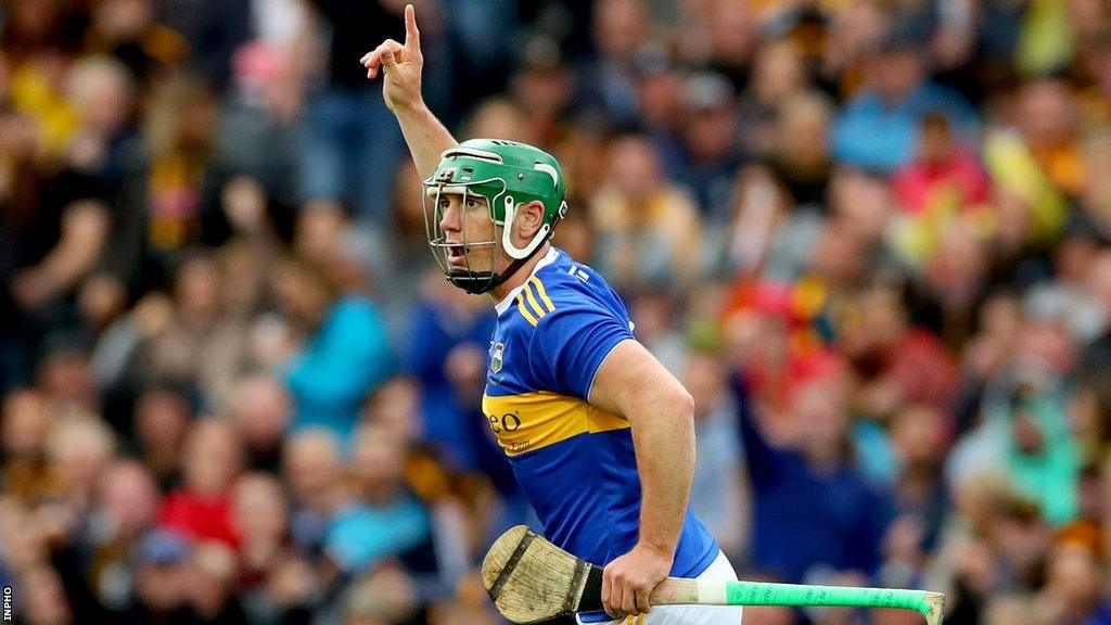 John 'Bubbles' O'Dwyer celebrates after scoring Tipperary's third goal in the 2019 All-Ireland Hurling Final triumph over Kilkenny