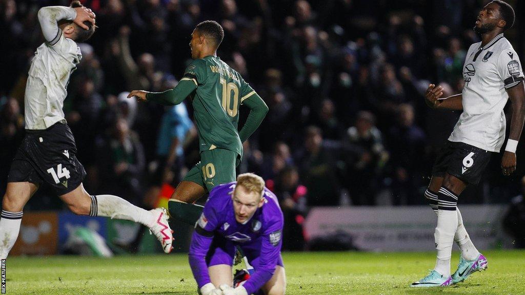 Morgan Whittaker scores against Sheffield Wednesday