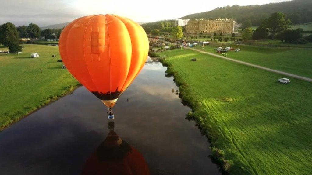 Hot air balloon at Chatsworth