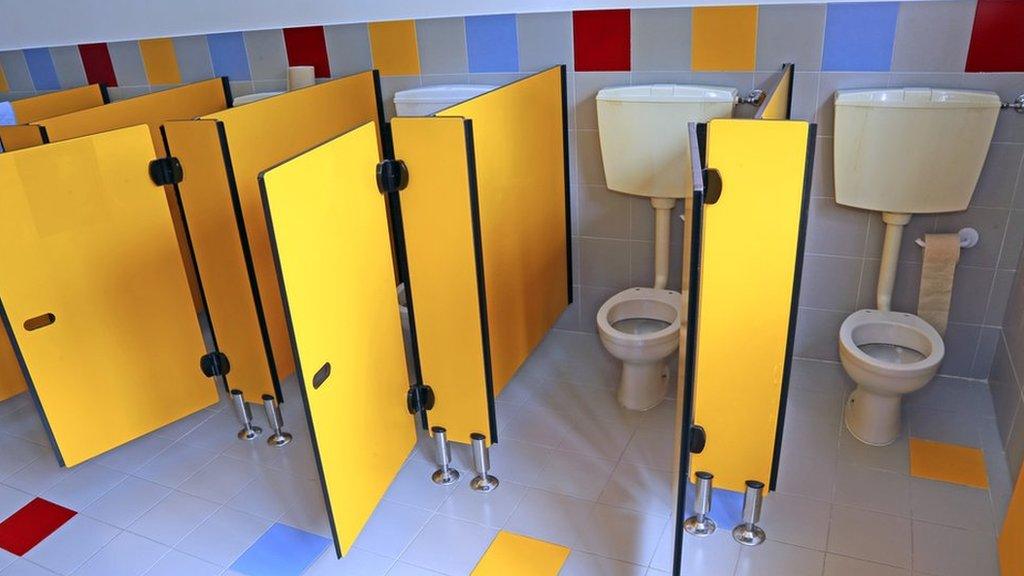 Traditional school toilets