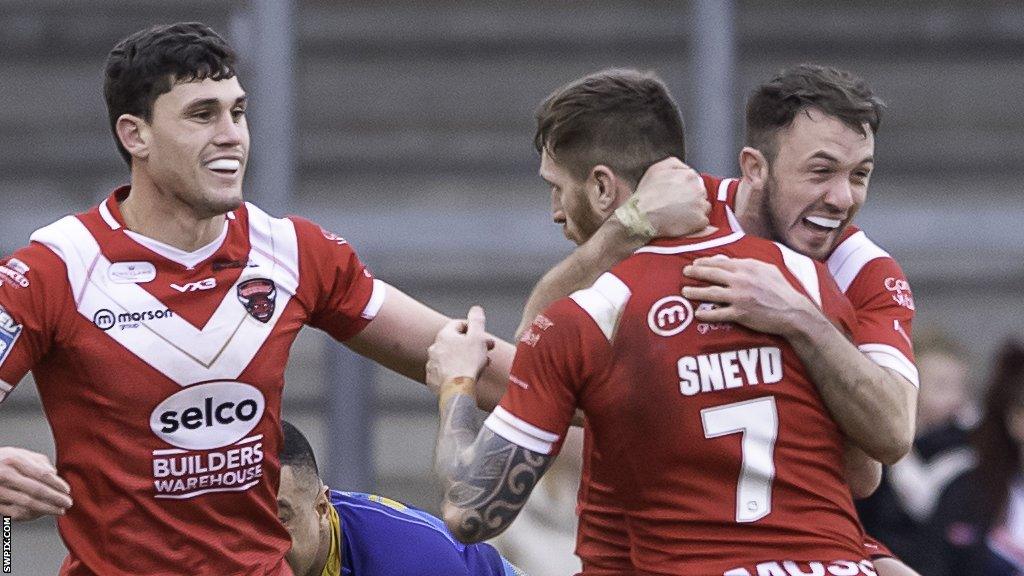 Salford Red Devils celebrate