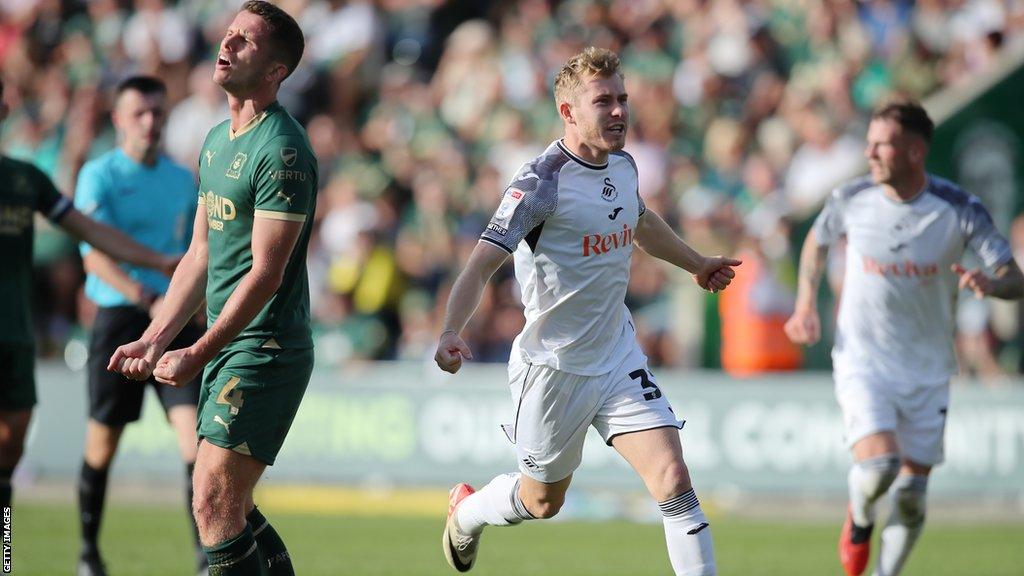 Oliver Cooper scores for Swansea City