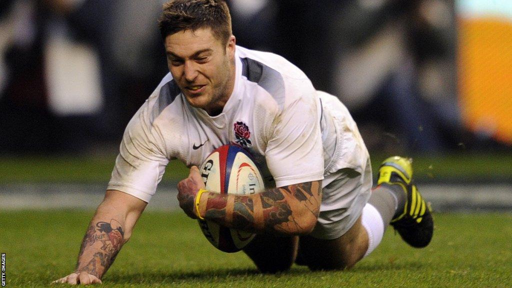 Matt Banahan playing for England