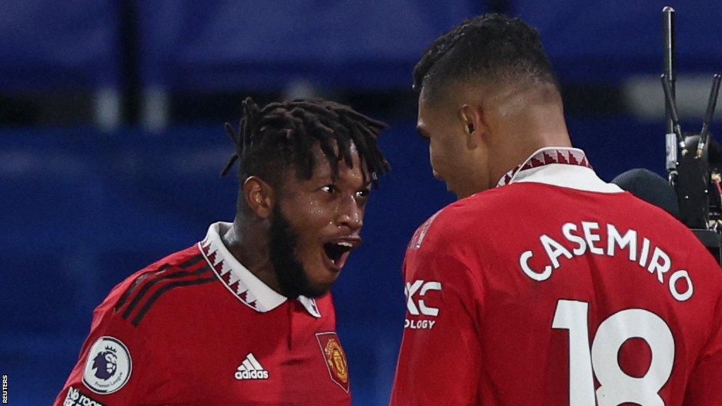 Fred and Casemiro playing for Manchester United