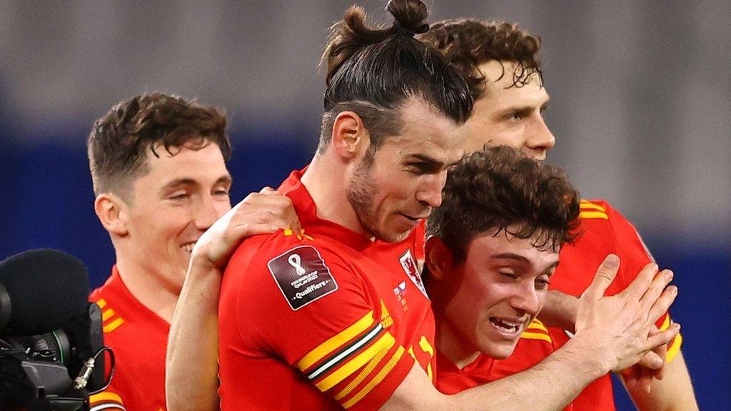 Wales players celebrate