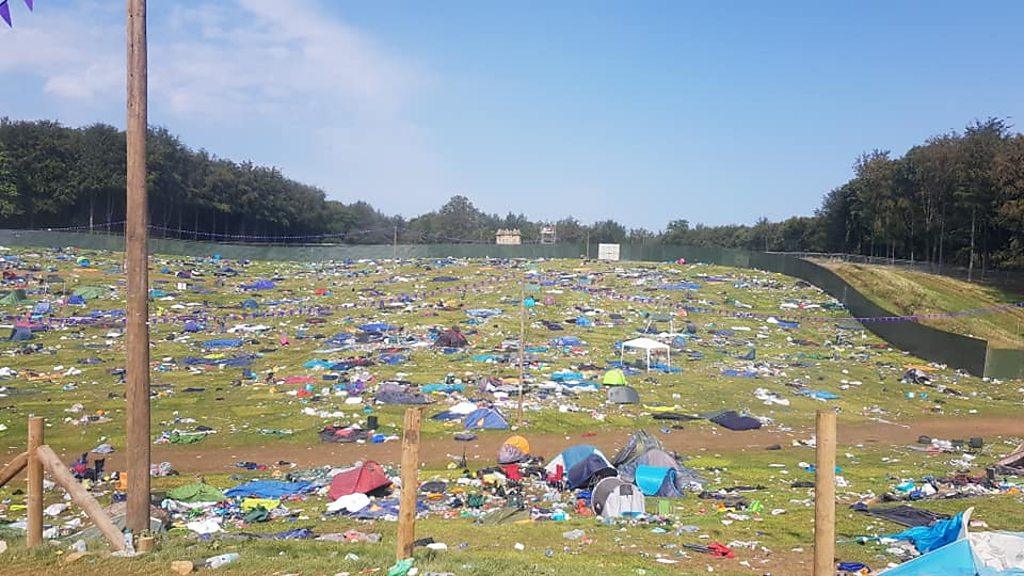 Tents left behind at Leeds Festival