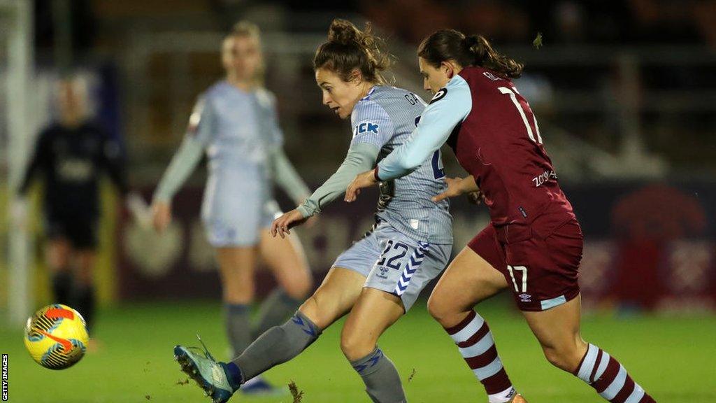 Italy midfielder Aurora Galli playing WSL football for Everton