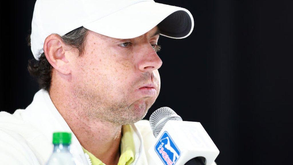 Rory McIlroy speaking at the Canadian Open